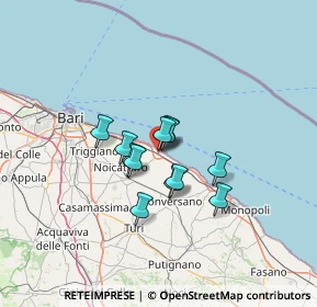 Mappa Piazza della Repubblica, 70042 Mola di Bari BA, Italia (8.96917)