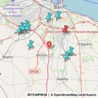 Mappa Strada Pozzo dell'Ombra, 70020 Bari BA (5.03091)