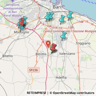 Mappa Strada Pozzo dell'Ombra, 70020 Bari BA (4.92667)