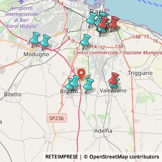 Mappa Strada Pozzo dell'Ombra, 70020 Bari BA (5.0305)