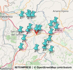 Mappa Via Nazionale SS90 fraz. Calore, 83036 Mirabella Eclano AV, Italia (7.122)