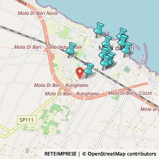Mappa Via Martino Colonna, 70042 Mola di Bari BA, Italia (1.005)
