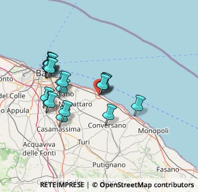 Mappa Via Sant'Onofrio, 70042 Mola di Bari BA, Italia (14.3585)