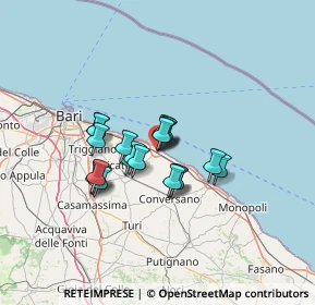 Mappa Via Garibaldi, 70042 Mola di Bari BA, Italia (9.9435)