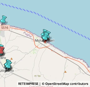 Mappa Via Bellini, 70042 Mola di Bari BA, Italia (6.3185)