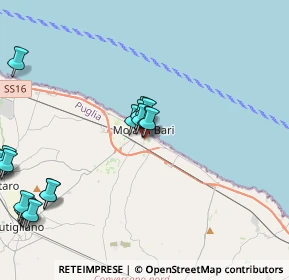 Mappa Via Bellini, 70042 Mola di Bari BA, Italia (5.6975)
