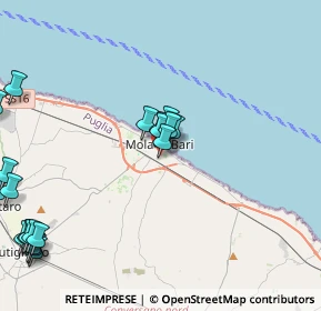 Mappa Via Bellini, 70042 Mola di Bari BA, Italia (5.8945)