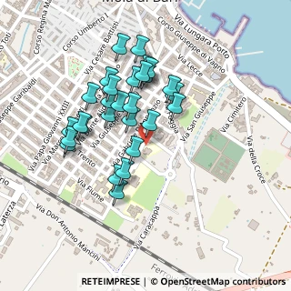 Mappa Via Bellini, 70042 Mola di Bari BA, Italia (0.21429)