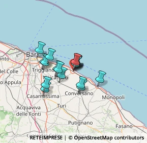 Mappa Via Bolzano, 70042 Mola di Bari BA, Italia (9.06235)