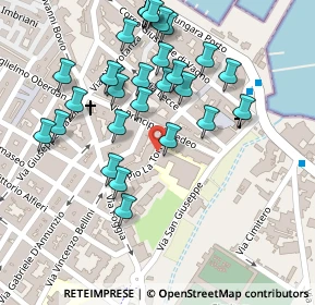 Mappa Via la Torre Pio, 70042 Mola di Bari BA, Italia (0.13667)