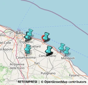 Mappa Viale Giacomo Matteotti, 70042 Mola di Bari BA, Italia (10.9145)