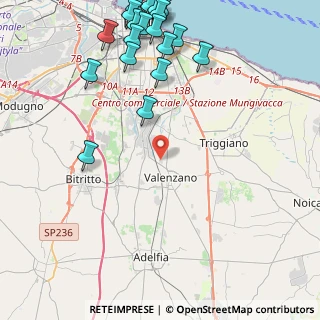 Mappa Via Andrea Mantegna, 70010 Valenzano BA, Italia (6.3815)