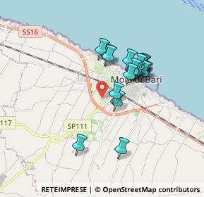 Mappa Via Caracas, 70042 Mola di Bari BA, Italia (1.561)