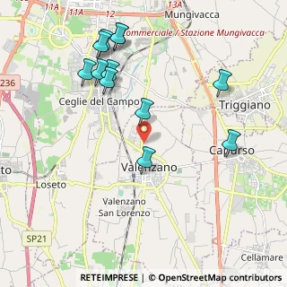 Mappa Via Talete, 70010 Valenzano BA, Italia (2.38333)