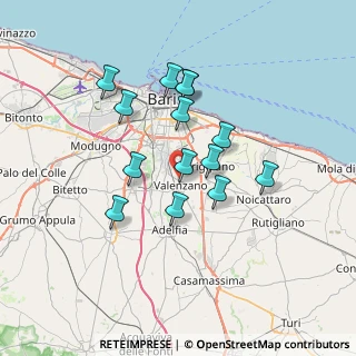 Mappa Via Talete, 70010 Valenzano BA, Italia (6.34214)