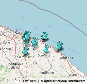 Mappa Via Susca, 70042 Mola di Bari BA, Italia (11.56667)