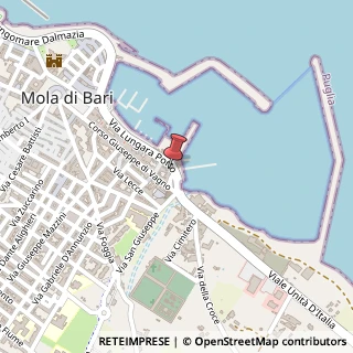 Mappa Via Lungara Porto, 57, 70042 Mola di Bari, Bari (Puglia)