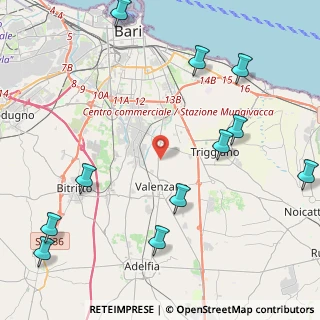 Mappa Via Vincenzo Ruffo, 70010 Valenzano BA, Italia (6.05818)