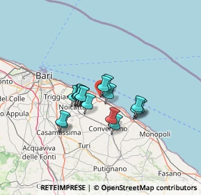 Mappa Via Enrico Toti, 70042 Mola di Bari BA, Italia (9.74118)
