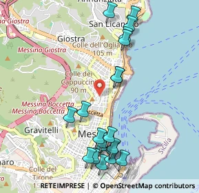 Mappa Via della Fonderia, 98121 Messina ME, Italia (1.2635)