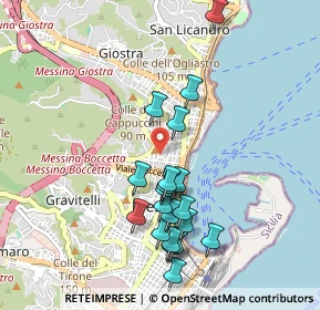 Mappa Via Osservatorio, 98121 Messina ME, Italia (1.047)