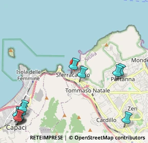 Mappa Via dei Barcaioli, 90147 Palermo PA, Italia (3.48167)