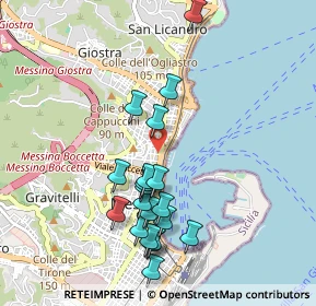 Mappa Piazza Unità d'Italia Ricevimento Pubblico Via Gran Priorato ang, 98121 Messina ME, Italia (1.0605)