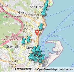 Mappa Piazza Unità d'Italia Ricevimento Pubblico Via Gran Priorato ang, 98121 Messina ME, Italia (1.2185)