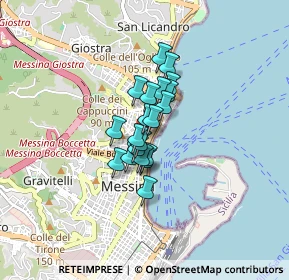 Mappa Piazza Unità d'Italia Ricevimento Pubblico Via Gran Priorato ang, 98121 Messina ME, Italia (0.5235)