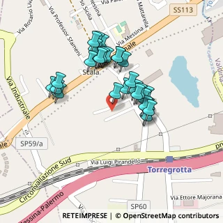 Mappa Via Vincenzo Bellini, 98040 Torregrotta ME, Italia (0.20345)