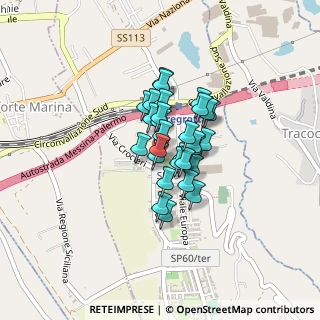 Mappa Via XXI Ottobre, 98040 Torregrotta ME, Italia (0.28621)