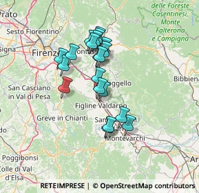 Mappa Frazione Matassino Loc. Rona, 50066 Reggello FI, Italia (11.5385)