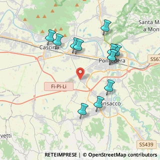 Mappa Via Liguria, 56025 Pontedera PI, Italia (4.02833)