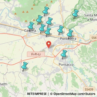 Mappa Via Molise, 56025 Pontedera PI, Italia (4.35545)