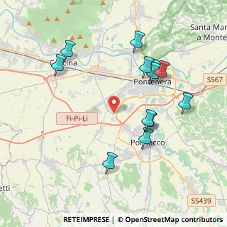 Mappa Via Campania, 56025 Pontedera PI, Italia (4.1975)