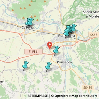 Mappa Via Campania, 56025 Pontedera PI, Italia (4.325)