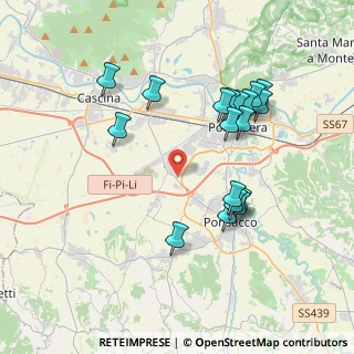 Mappa Via Campania, 56025 Pontedera PI, Italia (3.87333)