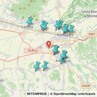 Mappa Via Campania, 56025 Pontedera PI, Italia (3.62133)