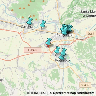 Mappa Via Campania, 56025 Pontedera PI, Italia (3.586)