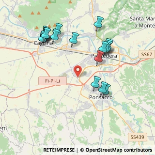 Mappa Via Campania, 56025 Pontedera PI, Italia (4.46667)
