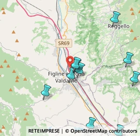 Mappa Località Rona al Poderino, 50066 Reggello FI, Italia (5.11091)