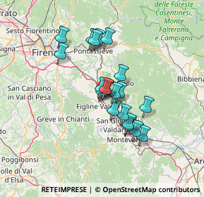 Mappa Località Rona al Poderino, 50066 Reggello FI, Italia (10.661)