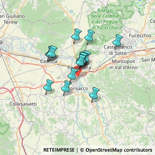 Mappa Via dei Ciliegi, 56025 Pontedera PI, Italia (5.28438)