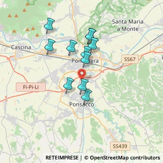 Mappa Via dei Ciliegi, 56025 Pontedera PI, Italia (3.19545)