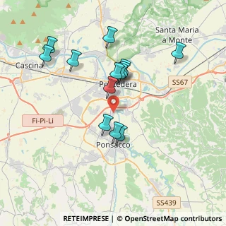 Mappa Via dei Ciliegi, 56025 Pontedera PI, Italia (3.58154)
