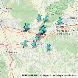Mappa Via del Pino, 56025 Pontedera PI, Italia (5.25063)