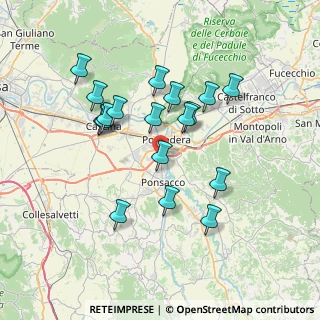 Mappa Via del Pino, 56025 Pontedera PI, Italia (6.86667)
