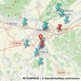 Mappa Via del Pino, 56025 Pontedera PI, Italia (4.00538)