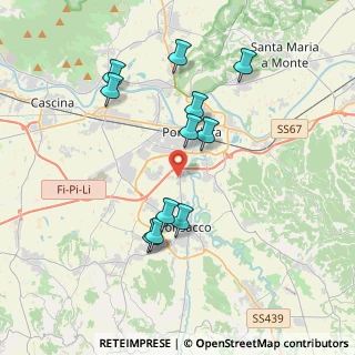 Mappa Via del Pino, 56025 Pontedera PI, Italia (3.72273)