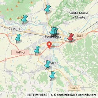 Mappa Via del Pino, 56025 Pontedera PI, Italia (3.99273)